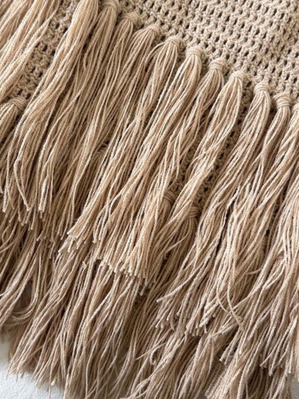 WILA Beige Crochet Fringe Mini Dress - Picture 5 of 6